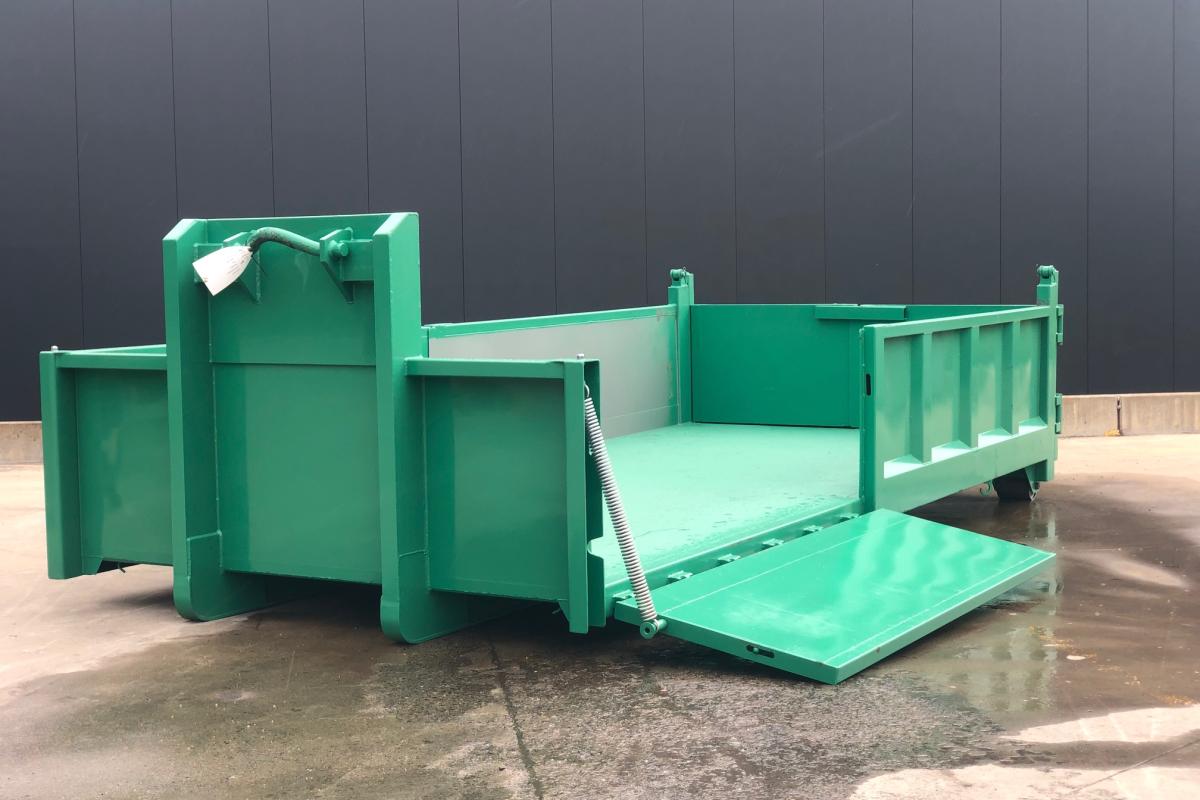 Containers met stalen zijdeuren met compensatieveer 