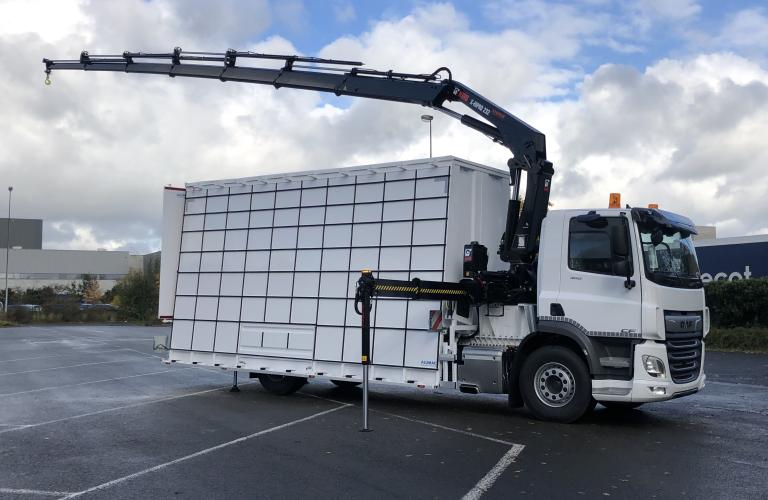 Caisse de chargement & Porte-verre personnalisé avec Grue de charge